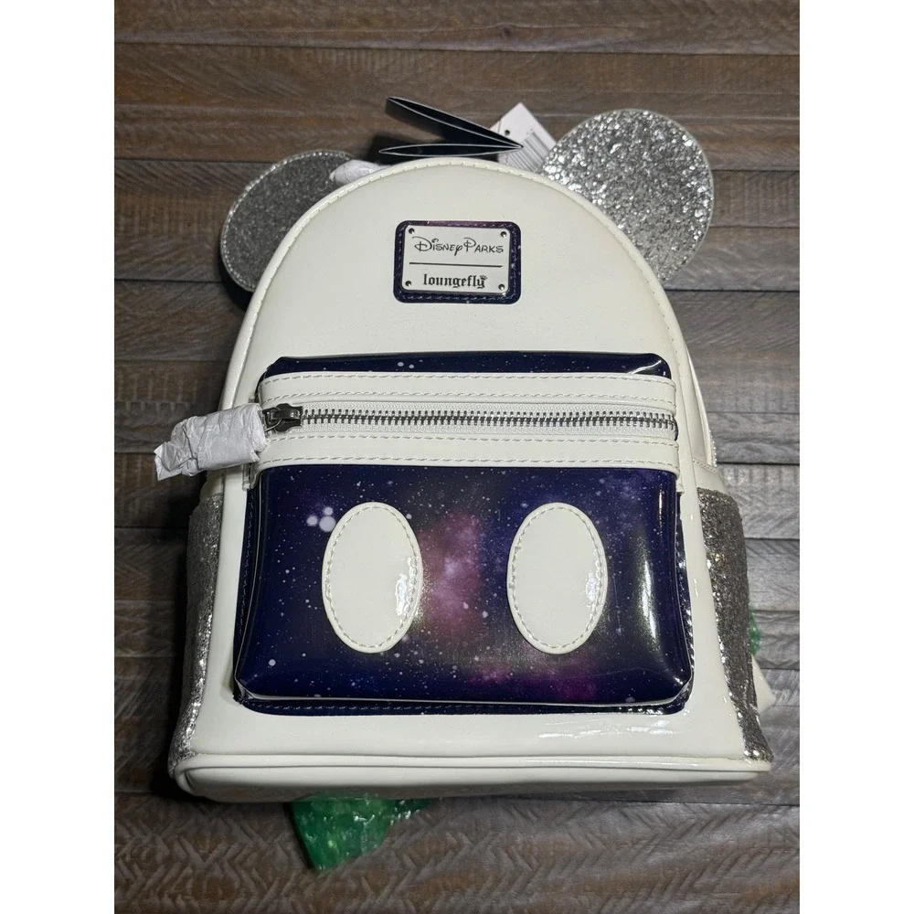 Loungefly Space Mountain Backpack WDW 50th Anniversary White Purple NWT OS